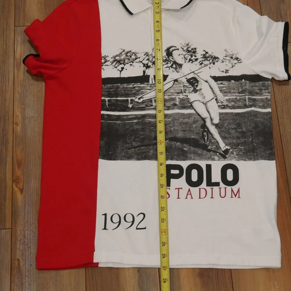 🚫SOLD🚫NWT Polo Ralph Lauren Polo 1992 Javelin P Wing Stadium Polo Shirt Size M - Picture 5 of 6